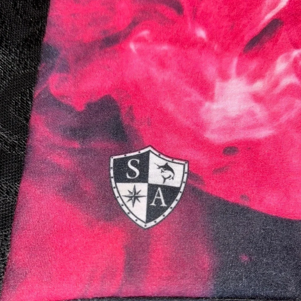 Pink & black Biker neck gator  Skull Scarf
